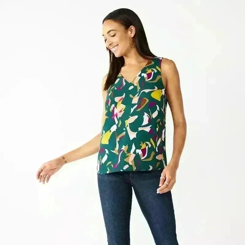 Nine West V-Neck Tank Top Size L #163